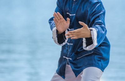 young man practicing traditional tai chi chuan tai ji qi gong chinese martial arts 55877 92